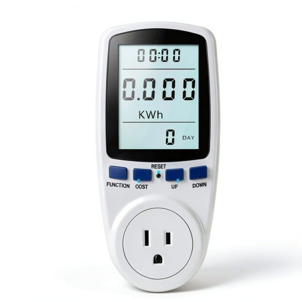 Watt Meter, Plug-in Socket Power Meter, Auto Cost Calculator, Backlit Large Display, Overload Protection, Kilowatt Wattage Voltage AMP Tester, Electricity Usage Electrical Energy Monitor-2