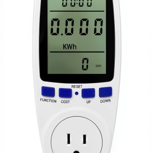 Watt Meter, Plug-in Socket Power Meter, Auto Cost Calculator, Backlit Large Display, Overload Protection, Kilowatt Wattage Voltage AMP Tester, Electricity Usage Electrical Energy Monitor-0