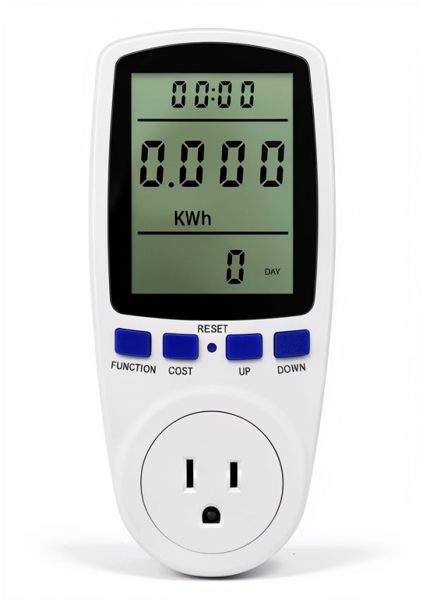 Watt Meter, Plug-in Socket Power Meter, Auto Cost Calculator, Backlit Large Display, Overload Protection, Kilowatt Wattage Voltage AMP Tester, Electricity Usage Electrical Energy Monitor-0