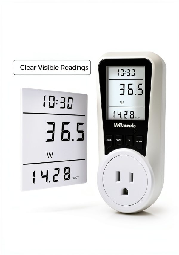 Watt Meter WILAWELS with Backlight, 7-Mode Display, Cost Calc B01WM05-2