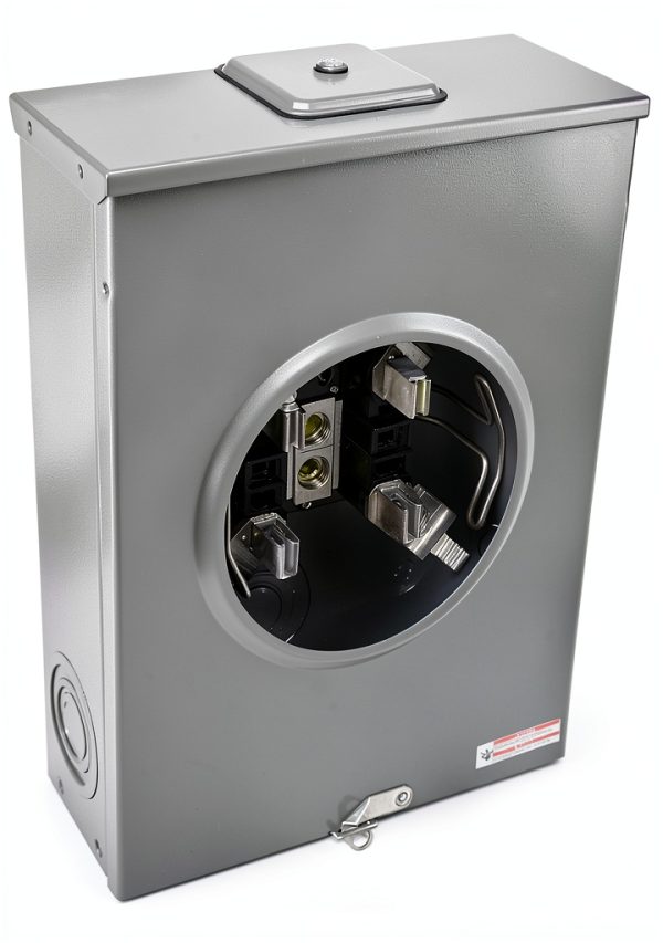 Eaton UHTRS213CE 200A Single Residential Meter Socket 600V Grey-0