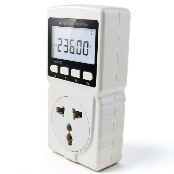 Watt Power Meter Plug-in Socket - Gain Express Backlit LCD Overload-5