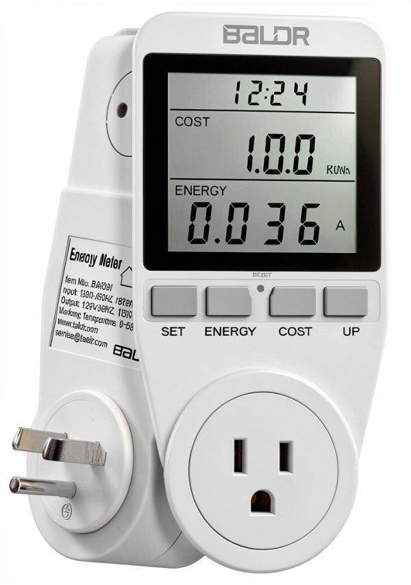 BALDR Electricity Usage Monitor for Home - Single Tariff Watt Meter-0