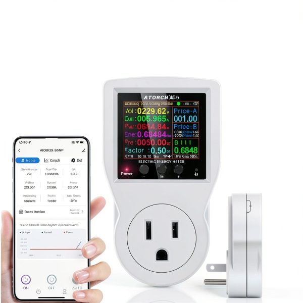 AC WiFi Watt Meter AVHzY Plug in US Socket Meter with Backlit Display-1