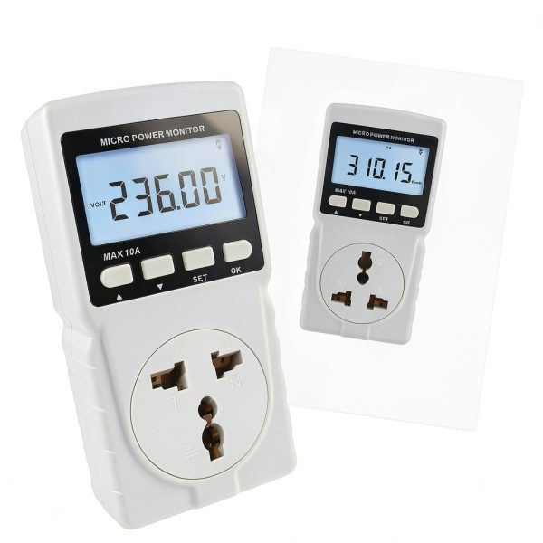 Watt Power Meter Plug-in Socket - Gain Express Backlit LCD Overload-2