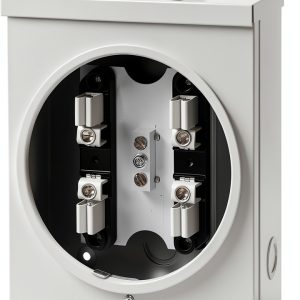 100 Amp XaHo Meter Socket 4 Jaw Ringless 600V with Horn Bypass Cover-0