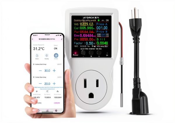 AC WiFi Watt Meter AVHzY Plug in US Socket Meter with Backlit Display-0